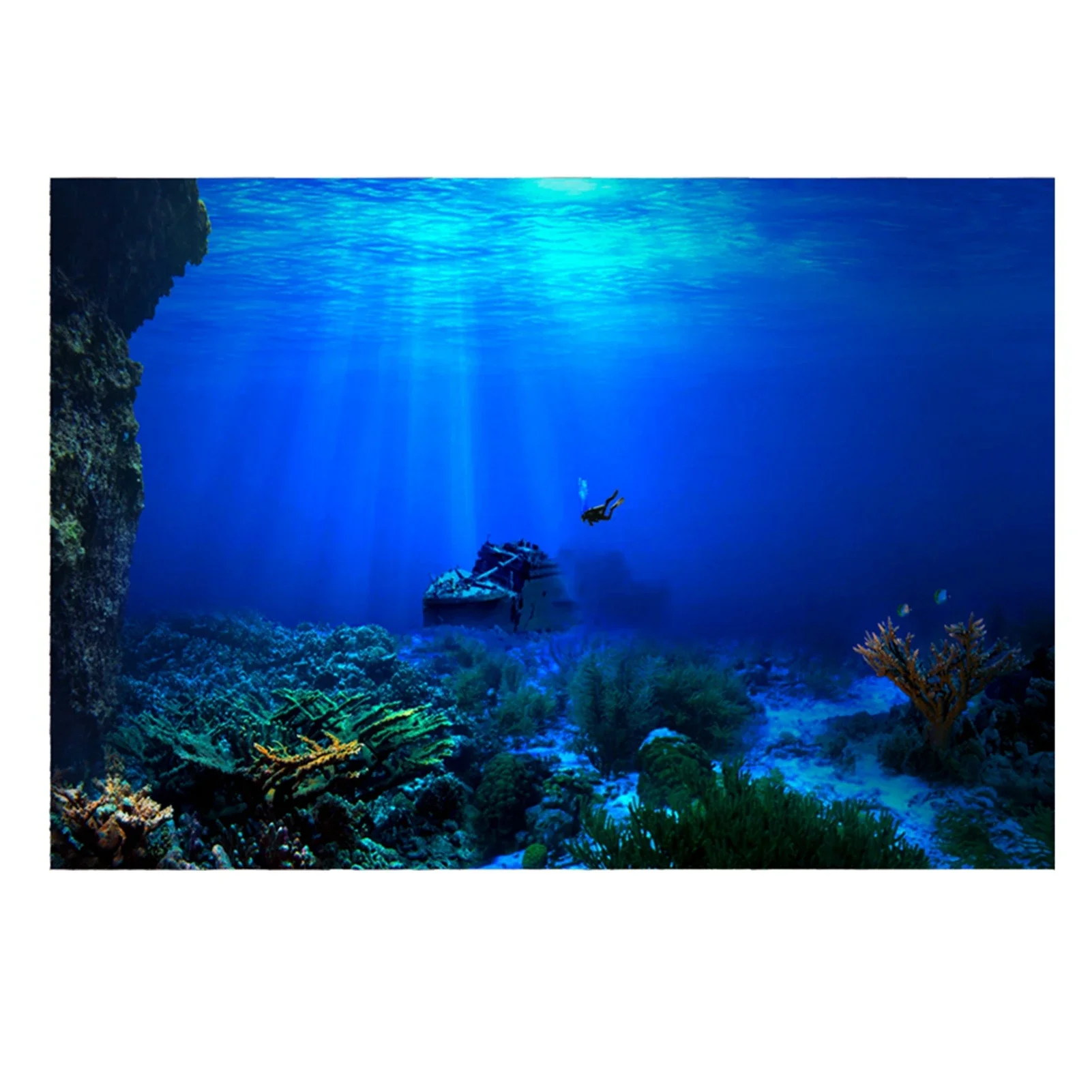 Aquarium Fish World - ملصق خلفية لحوض السمك ثلاثي الأبعاد