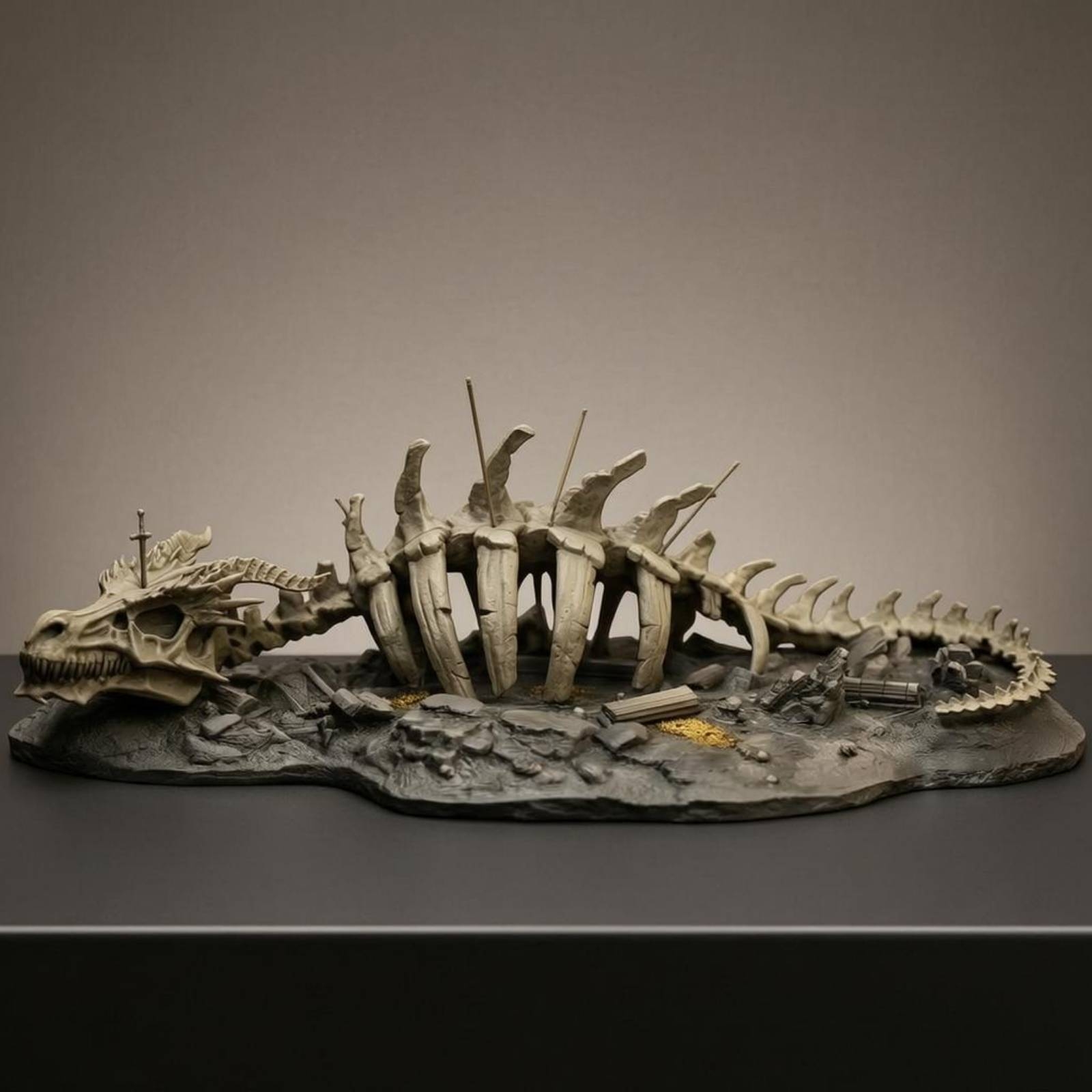هيكل عظمي لتنين الزينة، تمثال  - مراجعة Aquarium Fish Dragon وسعره