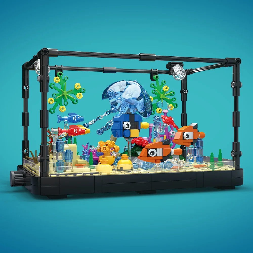 مجموعة مكعبات بناء حوض السمك م - مراجعة Aquarium Fish Land وسعره