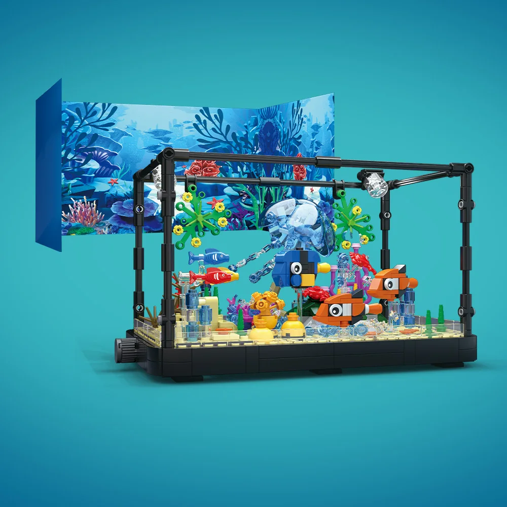 مجموعة مكعبات بناء حوض السمك م - مراجعة Aquarium Fish Land وسعره