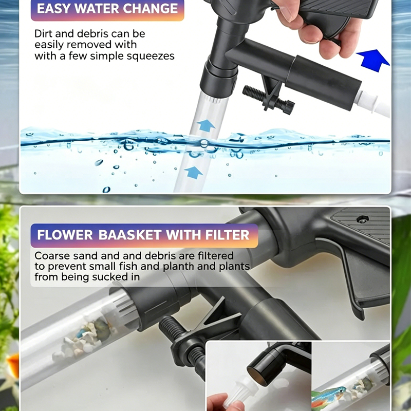 مضخة تغيير مياه حوض السمك، أدا - مراجعة Gravel Vacuum Cleaner وسعره