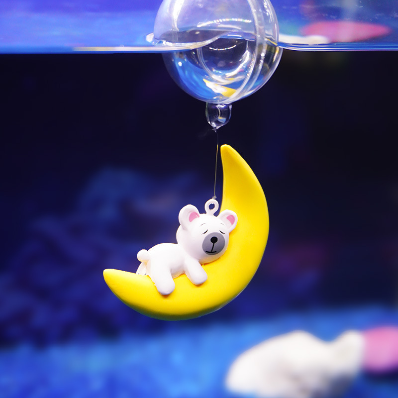 زينة عائمة على شكل دب القمر ال - مراجعة Aquarium Fish World وسعره