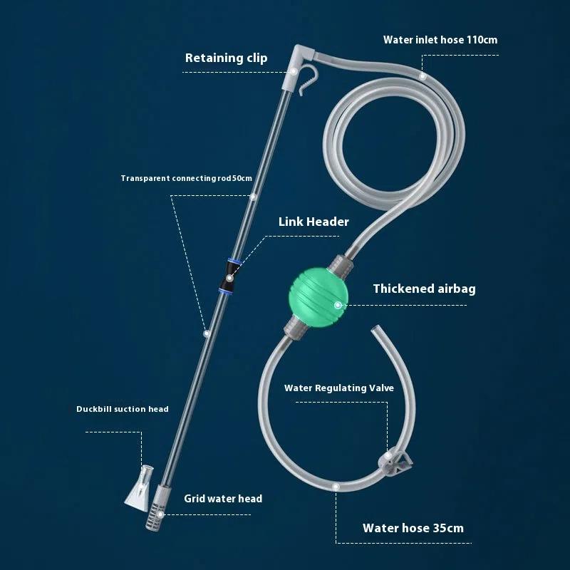 حوض السمك الحصى الأنظف سيفون ف - مراجعة Gravel Vacuum Cleaner وسعره